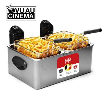 FriFri Dubbele Friteuse 2 x 3,5 L - metalen mantel - 2x 3500, Witgoed en Apparatuur, Frituurpannen, Verzenden, Nieuw