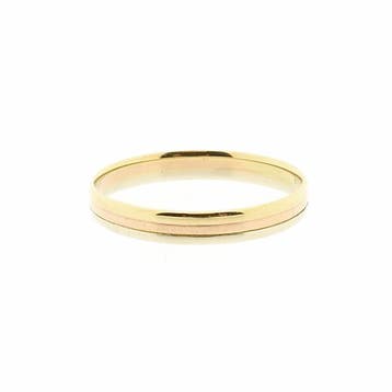 Tricolor gouden ring, 18 tot 19, Gebruikt, Ophalen of Verzenden, Dame of Heer