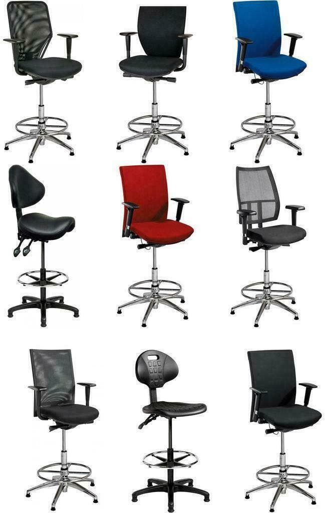 Hoge Bureaustoel in Hoogte Verstelbaar 69-95cm EN/NPR Norm, Huis en Inrichting, Bureaus, Nieuw, Verzenden