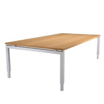Recht N-poot bureau, 200 x 100 cm, Overige plaatsen, Ophalen of Verzenden, Nieuw in verpakking, Bureau