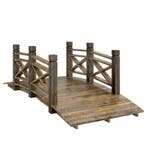 Houten Brug Met Leuning Tuinbrug Van Sparrenhout Vijverbrug, Verzenden, Nieuw