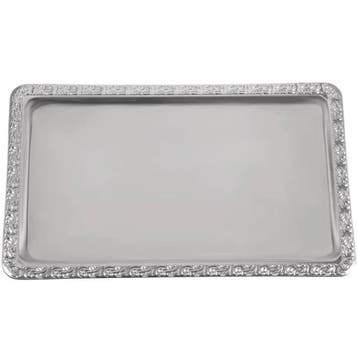 Vitrineplateau | RVS | 1/1 GN | Decoratieve Rand | 530x325mm, Verzenden, Nieuw in verpakking