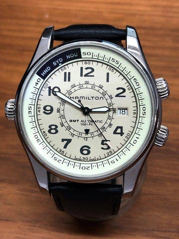 Hamilton - Khaki Navy - Zonder minimumprijs - H77525553 -, Sieraden, Tassen en Uiterlijk, Nieuw