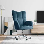 vidaXL Relaxstoel fluweel blauw, Verzenden, Nieuw