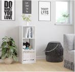 Witte Boekenkast – 3 Vakken, Houten Compact Opbergrek, Verzenden, Nieuw