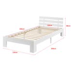 Houten bed Nivala grenen met matras 120x200 cm wit, Verzenden, Nieuw