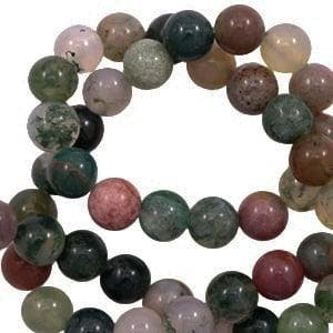 10 x natuursteen kralen Chalcedoon kwarts en jaspis 8mm G..., Ophalen of Verzenden, Nieuw, Kraal