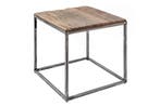 industrieele bijzettafel BARRACUDA 40cm gerecycled hout met, Huis en Inrichting, Ophalen of Verzenden, Nieuw