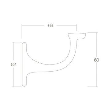 Intersteel Leuninghouder opschroevend vlak zadel - messing, Verzenden, Nieuw