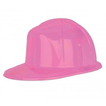 Roze bouwhelm van plastic voor volwassenen - Carnaval verk.., Verzenden, Nieuw