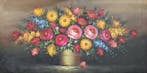 Dutch school (XX) - Floral still life in vase - XL format