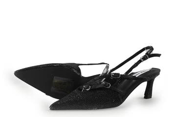 Steve Madden Slingbacks in maat 35½ Zwart, Verzenden, Zwart, Steve Madden, Zo goed als nieuw