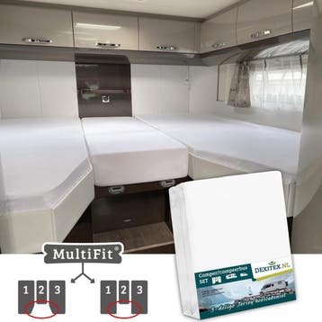 Textielpakket 3 delig met midden matras -1 hoeslakenset(3), Verzenden, Nieuw