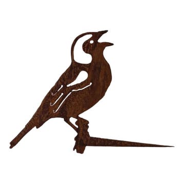 Tuindecoratie tjilpende vink  met pin  20x27 cm, Verzenden, Nieuw