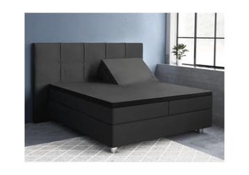 PRIMAVIERA DELUXE Splittopper Satijn Hoeslaken Zwart - 180 x, Nieuw