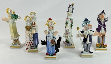 Meissen - Beeldje - Meissen-Peter Strang - Set of 6 (6) -