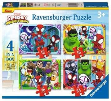 Spidey and his Amazing Friends - 4 Puzzels 12+16+20+24, Ophalen of Verzenden, Nieuw