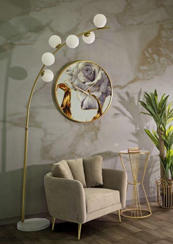 VLOERLAMP GLAMY ARC 6 LUCI CM 130X45X220-246 - 1712400000, Ophalen of Verzenden, Nieuw