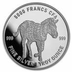Chad - Mandala Zebra 1 oz 2022 (10.000 oplage), Verzenden, Overige landen, Losse munt, Zilver