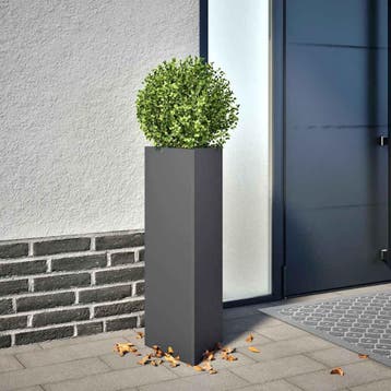 vidaXL Plantenbak driehoek 30x26x75 cm staal, Verzenden, Nieuw, Metaal