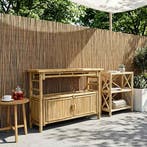 vidaXL Wandtafel met plank met opslag Naturel 110 x 35 x 75, Minder dan 50 cm, Verzenden, Nieuw, 75 cm of meer