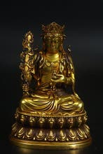 The only gilt-bronze statue of Ksitigarbha Bodhisattva -