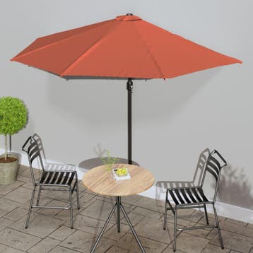 vidaXL Balkonparasol half met aluminium paal 300x155x223 cm, Verzenden, Nieuw, 3 tot 4 meter