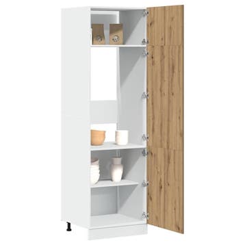 vidaXL Ombouwkast voor koelkast Lyon 60x57x207 cm artisanaal, Verzenden, Nieuw, Bruin