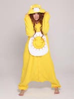 Onesie Troetelbeer Geel M-L Troetelbeertjes Pak Funshine Bea, Maat 38/40 (M), Carnaval, Nieuw, Ophalen of Verzenden