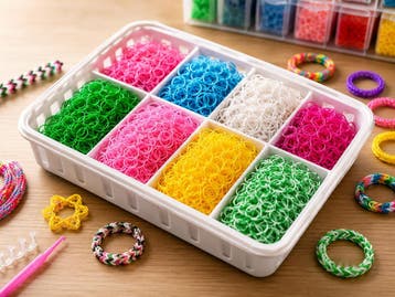 Loombandjes kleurenmix  3.600 stuks vanaf €1 ex btw., Hobby en Vrije tijd, Knutselen, Nieuw