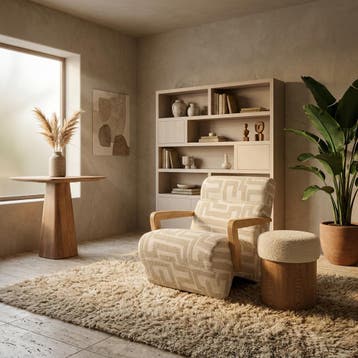 Fauteuil Olek - beige Libre, Huis en Inrichting, Stoelen, Ophalen of Verzenden, Nieuw