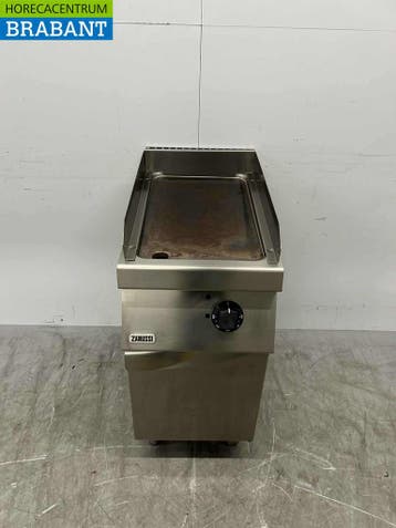 RVS Zanussi Grillplaat Bakplaat Gladde bakplaat 40 cm 400V, Ophalen of Verzenden, Gebruikt