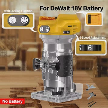 Accu Freesmachine voor Houtbewerking - Compatibel met DeWalt, Doe-het-zelf en Verbouw, Gereedschap | Freesmachines, Verzenden
