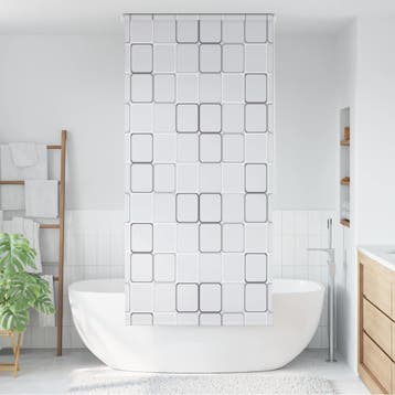 vidaXL Rolgordijn voor douche 100x240 cm vierkant, Verzenden, Nieuw, Wit