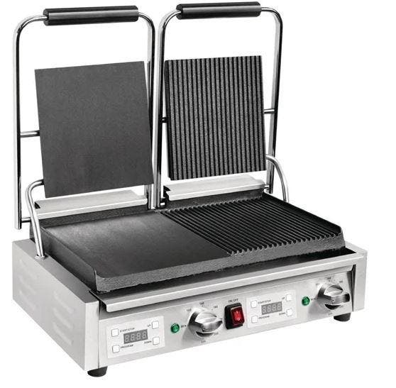dubbele contactgrill 2.9kW glad/groef Buffalo, Zakelijke goederen, Horeca | Keukenapparatuur, Verzenden