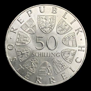 Oostenrijk. 50 Schilling 1972 / 350th Anniversary of the