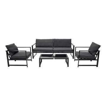 Stoel-Bank Loungeset  Sara  Aluminium  Antraciet  The Outsid, Verzenden, Nieuw