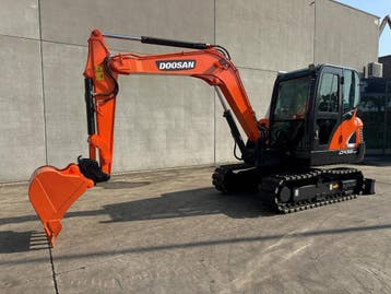 Veiling: Midigraafmachine Doosan DX55-9C Diesel 2019, Ophalen, Graafmachine