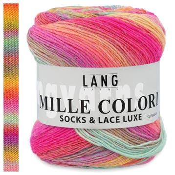 Lang Yarns Mille Colori Socks & Lace Luxe - 53 candy - Wol, Ophalen of Verzenden, Nieuw