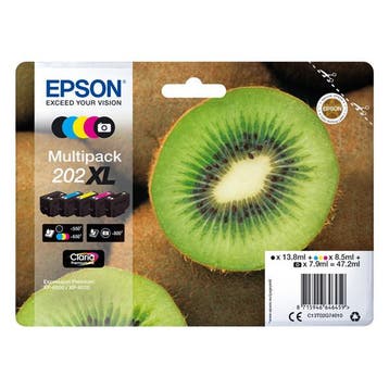 Epson 202XL (T02G7) multipack Inktcartridge (origineel), Verzenden, Nieuw, Cartridge, Epson