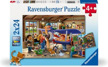 Airplane & Train Repair Puzzel (2x24 stukjes) | Ravensburger, Verzenden, Nieuw