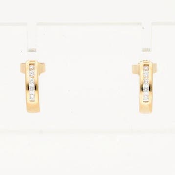 Oorbellen - 14 karaat Geel goud Diamant (Natuurlijk) -, Nieuw