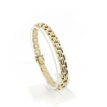 Gouden Bismarck schakelarmband, Ophalen of Verzenden, Gebruikt, Goud, Goud
