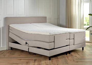 ACTIE! Elektrische boxspring Verona 160 200 Beige, Verzenden, Beige, 200 cm, Modern