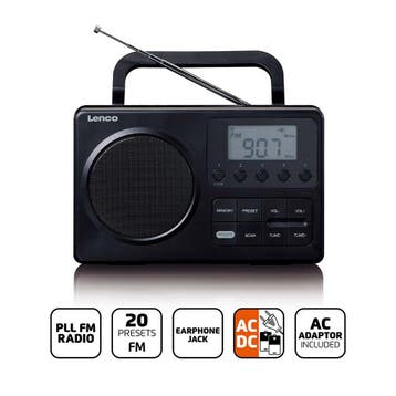 Compacte Draagbare FM Radio - netvoeding of batterijwerking, Ophalen of Verzenden, Nieuw