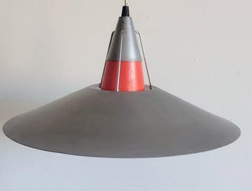 Space Age aluminum pendant lamp from the 1970s. -
