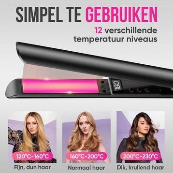 2dekans | Strex Stijltang - 2 in 1 - Stijlen en Krullen -, Ophalen of Verzenden, Zo goed als nieuw