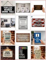 Humor op de zaak - Grappig klantenservice tekst bord, Huis en Inrichting, Woonaccessoires | Tekstborden en Spreuken, Verzenden