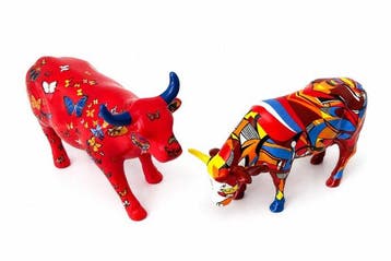CowParade - Beeldje - Lot de figurines de collection (2) -