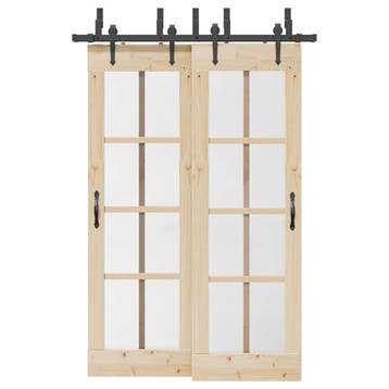vidaXL Doos met onderdelen voor schuifdeur 152,5 cm staal, Verzenden, Nieuw